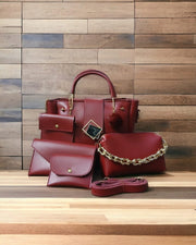 leather 5 pcs bag