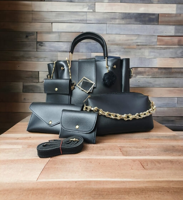 leather 5 pcs bag