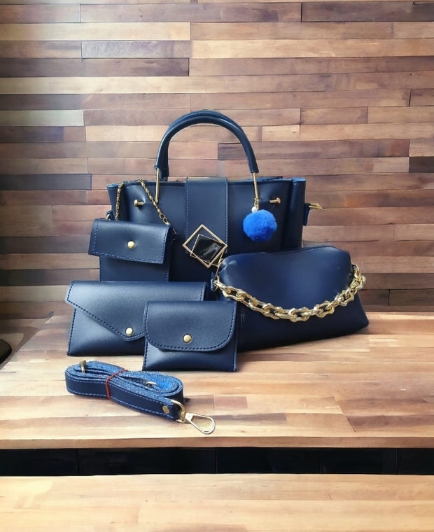 leather 5 pcs bag