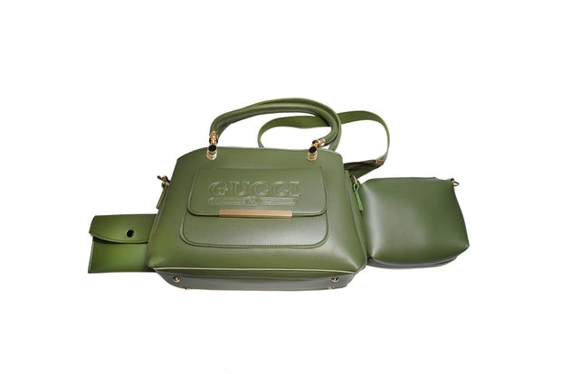 Gucci 3 Piece -  green hand bag